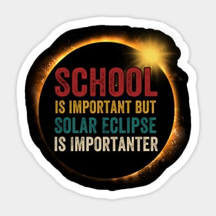 Total Solar Eclipse 2024, School Solar Eclipse Importanter Sticker